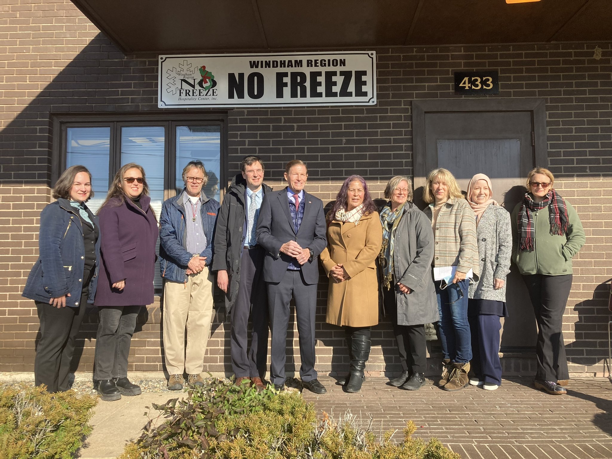 Blumenthal announced a $500,000 federal grant for the Windham Region No Freeze Project, Inc., a non-profit organization that provides temporary shelter and support services for individuals experiencing homelessness. 